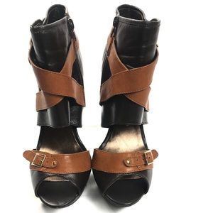 N.Y.L.A. Chocolate Brown Criss Cross Booties